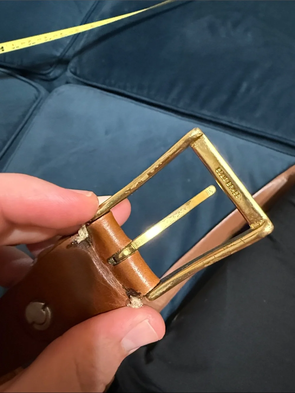 Allen Edmonds Braided Cognac Leather Belt with replacement buckle see pictures!